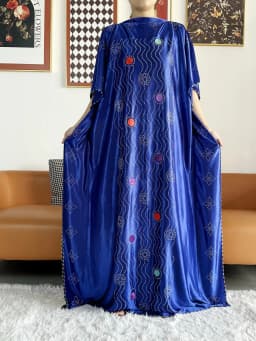 2026 African Summer Kaftan Muslim Women Dress India Caftan Traditional Wear Printed Fabric Africa Femme Maxi Casual Outfit