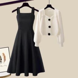 Fashion Casual Suit Women 2023 Autumn and Winter New Korean Style Temperament Age Reducing Sweater Dress Two-piece Set