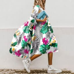 Women Loose Vintage Ruffles Befree Dress Sexy Summer Vest Tank Strap Boho Casual Holiday Party Elegant Midi Dresses