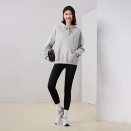 Toyouth Women Fleece Hoodies 2023 Autumn Long Sleeve Loose Hooded Sweatshirt Multicolour Casual Versatile Warm Pullover