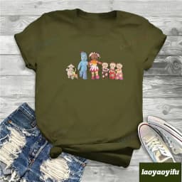 Awesome Igglepiggle Upsy Daisy Makka Pakka T-Shirts for Women Crewneck T Shirt in The Night Garden Short Sleeve Unisex Tees