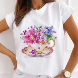 African Women's New Fashion City Girl Half Sleeve Basic Cute Clothes T-shirt Graphic T Shirts Y2k Tops Harajuku Vintage Tee