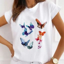 African Women's New Fashion City Girl Half Sleeve Basic Cute Clothes T-shirt Graphic T Shirts Y2k Tops Harajuku Vintage Tee
