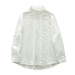 New Fall Cotton White Shirt Women's Long Sleeves Skew Collar Tops Office Lady Comfortable Casual Blouses 2024 Spring T41450QM