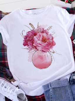 Brave Soul L American Retro Letters Love White T-shirt Women Short Sleeve Round Neck Loose Large Size Casual Top Oversized