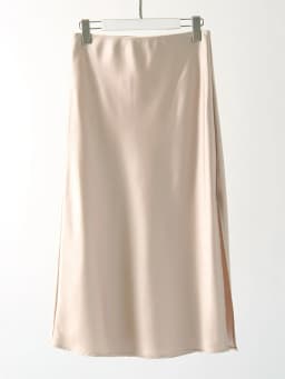 Women Green Midi Skirts A Line With Slit Office High Waist Women's Satin Skirts Elastic Waist Solid Silk Slit Skirts For Women