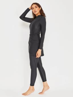 3PCS/Set Islamic Burkini Femmes Modest Swimwear Women Long Sleeve Muslim Swimsuit Hijab Pant Top Leopard