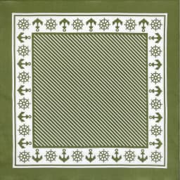 High Quality New Design Hip Hop Olive Green Cotton Square Scarf Sailor Bandana Scarf Anchor Print Headband Paisley Gifts Unisex