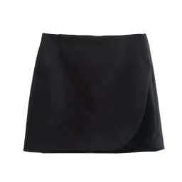 ZEVITY New Women Fashion Solid Color Asymmetrical Shorts Skirts Female Side Zipper Casual Hot Shorts Chic Pantalone Cortos P3013