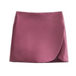 ZEVITY New Women Fashion Solid Color Asymmetrical Shorts Skirts Female Side Zipper Casual Hot Shorts Chic Pantalone Cortos P3013