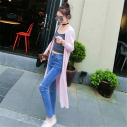 2021 New Summer Women Long Cardigan Jacket Casual Loose Thin Silk Knitted Cardigans Ladies Sun Protection Clothing Plus Size 2XL
