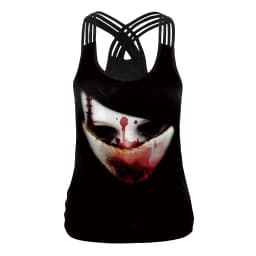 NADANBAO 2025 Summer Women Sling Top Shirt Hallowenn Gothic Witchy Print Street Style Tank Tops Sleeveless Slim Sexy Vest Female