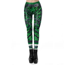VIP FASHION St.Patrick's Day Festival Style Pants Women's Printed Elastic Christmas Skinny Leggings Gothic Fitness Slim Pant
