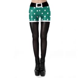 VIP FASHION St.Patrick's Day Festival Style Pants Women's Printed Elastic Christmas Skinny Leggings Gothic Fitness Slim Pant