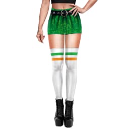 VIP FASHION St.Patrick's Day Festival Style Pants Women's Printed Elastic Christmas Skinny Leggings Gothic Fitness Slim Pant
