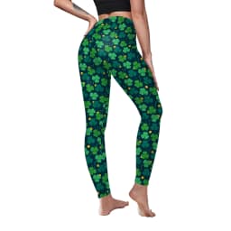 VIP FASHION St.Patrick's Day Festival Style Pants Women's Printed Elastic Christmas Skinny Leggings Gothic Fitness Slim Pant