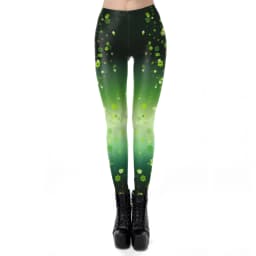 VIP FASHION St.Patrick's Day Festival Style Pants Women's Printed Elastic Christmas Skinny Leggings Gothic Fitness Slim Pant