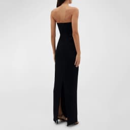 2024 Elegant Strapless Bandage Dress Sexy Beading Bodycon Clothes Celebrity Evening Party Long Dresses