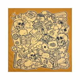 Wholesale High Quality Skull Chimpanzees Print Cashew Hip Hop Cotton Square Bandana Scarf Riding Headband Paisley Gifts