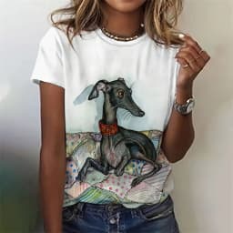 Women's Funny 3D Animal Print T Shirts Causal Short Sleeve Tops Girls Kawaii Clothes Female Fashion Cat Dog Pattern Tees Ladies