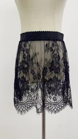 Shirt Extender Women Sexy Mesh Lace Transparent Mini Tulle Skirt Underskirt Korean Ladies High Waist Black White Short Skirt
