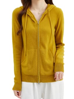 Hooded Sweatshirt Cardigan Fashion Womens Clothing Cardigans Zip Hoodie Fall Winter 100% Merino Wool Warm Sweaters Knitwears y2k