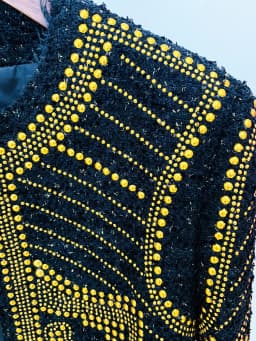 HIGH STREET Newest 2026 F/W Designer Jacket Women's Stunning Metal Rivet Beaded Tweed Jacket