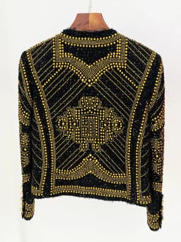 HIGH STREET Newest 2026 F/W Designer Jacket Women's Stunning Metal Rivet Beaded Tweed Jacket