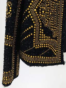 HIGH STREET Newest 2026 F/W Designer Jacket Women's Stunning Metal Rivet Beaded Tweed Jacket