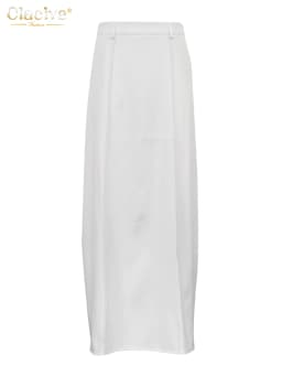 Clacive Fashion Loose White Skirts For Women Elegant High Waist Office Lady Maxi Skirt Casual Simple Faldas Female Clothing 2023