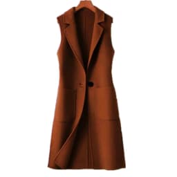 Female Autumn Winter Korean Slim Medium-length Jacket Fashion Cardigan Waistcoat Jacket 2022 Women New Woolen Waistcoat A820