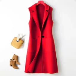 Female Autumn Winter Korean Slim Medium-length Jacket Fashion Cardigan Waistcoat Jacket 2022 Women New Woolen Waistcoat A820