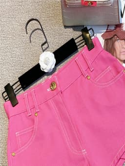 HIGH STREET New Fashion Runway 2026 Designer Shorts Women's Embroidered Irregular Denim Shorts
