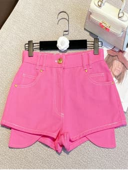 HIGH STREET New Fashion Runway 2026 Designer Shorts Women's Embroidered Irregular Denim Shorts