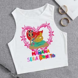 Hip Hop Tank Top Crop Top Manana Sera Bonito Bichota Karol G T Shirt Women Graphic T Shirts Trendy Clothing Grunge Tee Cropped