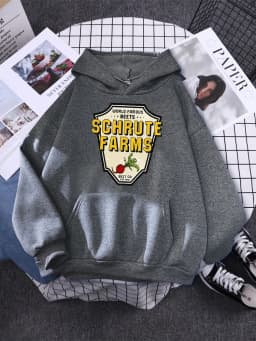World Famous Beets Schrute Farms Crop Printing Prints Sweatshirt Women'S Warm Softsportshirt Casual Hoodies Loose Female Tops
