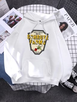 World Famous Beets Schrute Farms Crop Printing Prints Sweatshirt Women'S Warm Softsportshirt Casual Hoodies Loose Female Tops