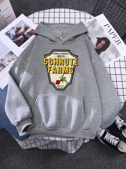 World Famous Beets Schrute Farms Crop Printing Prints Sweatshirt Women'S Warm Softsportshirt Casual Hoodies Loose Female Tops