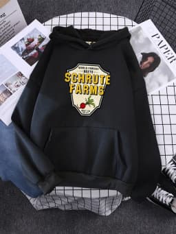 World Famous Beets Schrute Farms Crop Printing Prints Sweatshirt Women'S Warm Softsportshirt Casual Hoodies Loose Female Tops