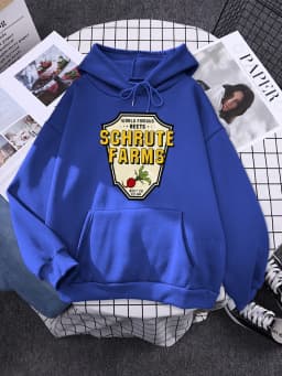 World Famous Beets Schrute Farms Crop Printing Prints Sweatshirt Women'S Warm Softsportshirt Casual Hoodies Loose Female Tops
