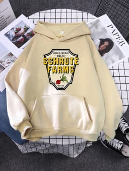 World Famous Beets Schrute Farms Crop Printing Prints Sweatshirt Women'S Warm Softsportshirt Casual Hoodies Loose Female Tops