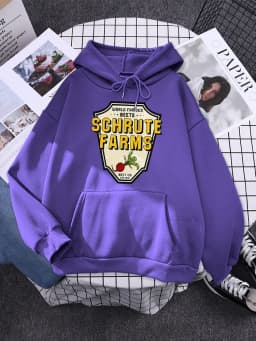 World Famous Beets Schrute Farms Crop Printing Prints Sweatshirt Women'S Warm Softsportshirt Casual Hoodies Loose Female Tops