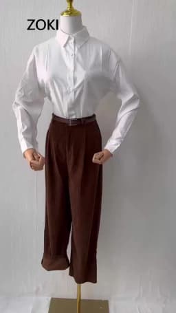 ZOKI High Waist Women Retro Corduroy Pants Fall Straight Causal Full Length Trousers Vintage Coffee Pockets All Match Pants New