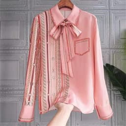 FANIECES Plus Size 3XL Giraffe Print Women Shirts Long Sleeve Lapel Satin Blouse Spring Female Tops Elegant Office Ladies Blusas