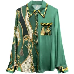 FANIECES Plus Size 3XL Giraffe Print Women Shirts Long Sleeve Lapel Satin Blouse Spring Female Tops Elegant Office Ladies Blusas