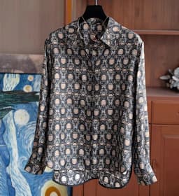 FANIECES Plus Size 3XL Giraffe Print Women Shirts Long Sleeve Lapel Satin Blouse Spring Female Tops Elegant Office Ladies Blusas
