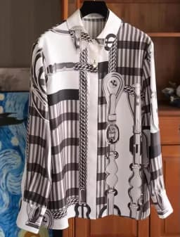 FANIECES Plus Size 3XL Giraffe Print Women Shirts Long Sleeve Lapel Satin Blouse Spring Female Tops Elegant Office Ladies Blusas