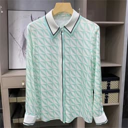 FANIECES Plus Size 3XL Giraffe Print Women Shirts Long Sleeve Lapel Satin Blouse Spring Female Tops Elegant Office Ladies Blusas