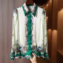 FANIECES Plus Size 3XL Giraffe Print Women Shirts Long Sleeve Lapel Satin Blouse Spring Female Tops Elegant Office Ladies Blusas