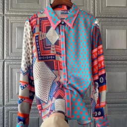 FANIECES Plus Size 3XL Giraffe Print Women Shirts Long Sleeve Lapel Satin Blouse Spring Female Tops Elegant Office Ladies Blusas